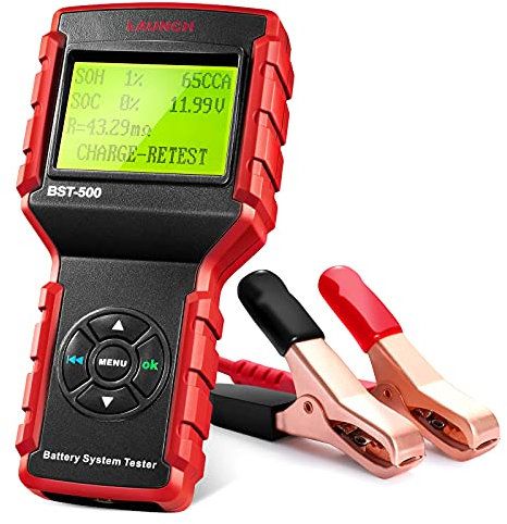 LUANCH BST-500 Car Battery Tester 6V 12V 24V Battery Load Tester,100-2000CCA Automotive Battery Alternator Tester for Cars/Boat/Truck/Lawn Mower, Compatible with Flooded AGM Gel EFB,etc.