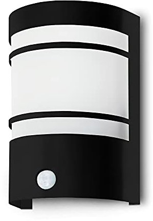 Kwazar Luminaire Exterieur - Lampe Exterieur – Eclairage de Façade – Projecteur Extérieur max. 60W, E27 IP44 – Éclairage Résistant aux Intempéries – MEGAN, Noir