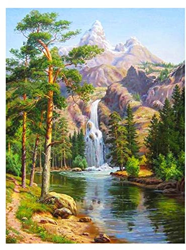 Cukol Kreuzstich Stickpackungen Vorgedruckt Set Erwachsene Landschaft, Stickvorlagen Stickbilder Vorgedruckt Kreuzstich Stickpackung Sticken Stickbild Set für Erwachsene Anfänger, Cross Stitch Kit