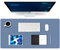 Knodel Tischunterlage, Schreibtischunterlage, 80 x 40cm PVC Tischunterlage, Laptop Tischunterlage, wasserdichte Schreibunterlage für Büro- oder Heimbereich, doppelseitig (See Blau/Grün)
