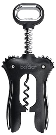 BarCraft Cavatappi alati a doppia maniglia, nero, cardato