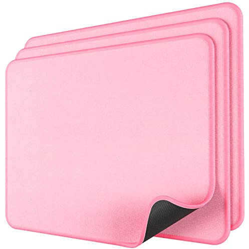 KTRIO Mauspads, 275×215mm Mousepads [30% Größer] mit Vernähte Kanten, wasserdichte Maus Pads mit Rutschfester Gummierte Unterseite Waschbar Verschleißfest Strapazierfähig Mauspads, (Rosa)