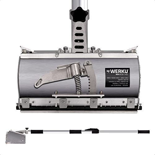 Werku WK602140, Dispensador-Aplicador Yeso, Calidad Profesional, Capacidad 2 Litros, Largo 980-1600 mm, Ancho 250 mm, Graduable 90º / 180º