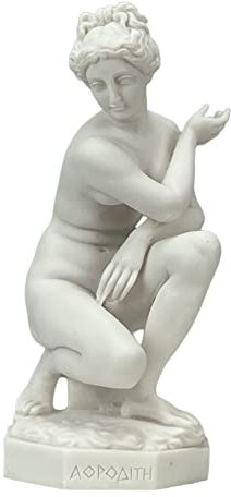 Die Lely oder Hockende Venus Aphrodite kniend gegossene Marmorskulptur Statue Kopie