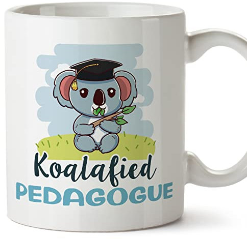 Mugffins Tassen/Becher mit Spruch für PÄDAGOGE - Auf Englisch - Koalafied - 11 oz / 330 ml - originelles und lustiges Geschenk Mitarbeiter