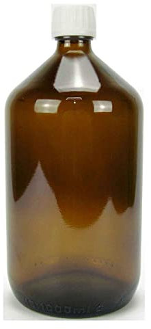Sala Braunglasflasche DIN 28 Alcoa mit Verschluss Originalitätsring 1 L 1000 ml (1)