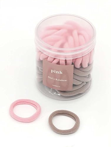 50 Elastici Rosa per Capelli – Morbidi, Resistenti e Senza Metallo – Perfetti per Capelli Ricci e Lisci – Per Donna, Uomo e Bambina – Uso Quotidiano