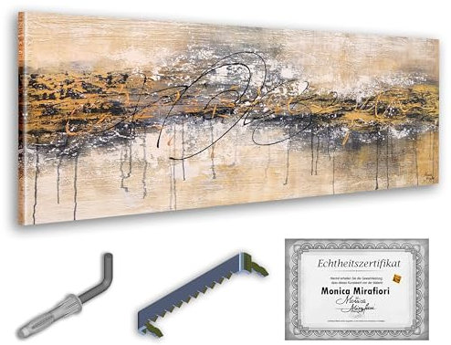 Monica Mirafiori I 100% HANDGEMALT I Gemälde Chasing The Shadow I 160x60cm | Gemälde Handgemalt | Acrylgemälde | Sehr Großes Acrylbild I Moderne Kunst I Kunstbilder