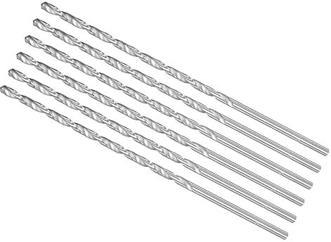 CoCud Foret Hélicoïdal Extra Long, Diamètre de Perçage de 4 mm, Longueur Totale de 160 mm, Foret Hélicoïdal en Acier Rapide - (Pour le Cuivre, le Métal, le Bois, L'Aluminium), 6 Pcs