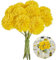 AhLmA Paquet de 12 Hortensia Artificielle Fleurs Artificielles Deco Boule de Fleur Artificielle Mariage pour Décorations de Fête de Jardin, Mariages, Centres de Table (Jaune Citron)