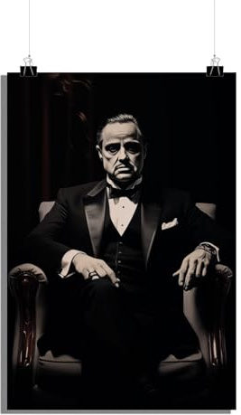 25 Artstreet Don Corleone Poster - The Godfather Poster - Der Pate Film - Klassische Eleganz - Hochwertiger Wandkunst-Druck - Perfekt zum Einrahmen (Size 50x70)