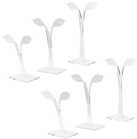 GALPADA 6stücke Acryl Ohrringhalter Blattform Eleganter Schmuckdisplay Ständer Für Ohrstecker Transparentes Acryl Für Schmuckpräsentation Und Aufbewahrung