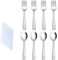 QZLSAYSLSet Di Posate In Acciaio Inox, 4 Cucchiai E 4 Forchette, Ideali Per La Casa E La Scuola. Resistente Alle Alte Temperature. Facile Da Pulire E Lavabile In Lavastoviglie