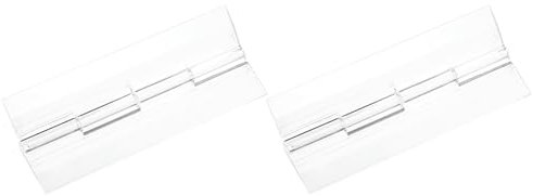 sourcing map 2Pcs Acrylic Hinges, Clear Acrylic Folding Hinge Transparent Hardware Hinge for Box Case Handicrafts (100x42mm/3.9x1.7inch)