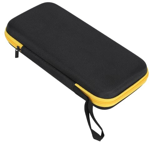 VELATEMOR 5-Zoll-Handheld-Konsolen-Tragetasche, Retro-Spiel-Handheld-Konsolentasche, Universelle Aufbewahrungstasche, Netztaschen-Design für Spielekonsole und Speicherkarten. Schwarz