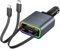 Bakeey 4 en 1 Retráctil Cargador Coche 131W USB C Cargador Automóviles Rapida 180° Ajustable, Compatible con Teléfono Inteligente/Tablet