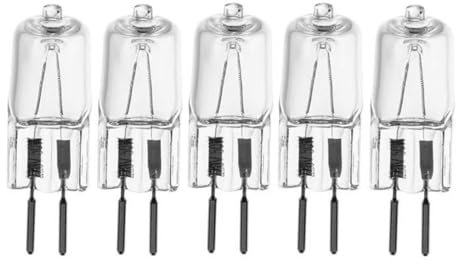 Bombilla halógena GY6.35, 12 V, 10 W, 20 W, 35 W, 50 W, 75 W, paquete de 5, bombilla GY6.35, regulable, luz blanca cálida de 2800 K, bombilla T4 GY6.35 para lámparas colgantes, hornos microondas, lá