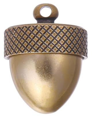 CHGCRAFT Eichel Medaillon Charm Messing Eichel BoxSchmuck Anhänger Peru Herbst Eichel Charm mit Schraubverschluss Secret Canister Anhänger für DIY Geschenk Schmuck machen Anhänger Dekorationen, Bronze
