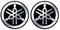 Adesivo rotondo in alluminio con logo 3D per auto e moto, adesivo in metallo per Yamaha R1 R3 R25 Mt-09 Mt07 (stile A, 2 pezzi)