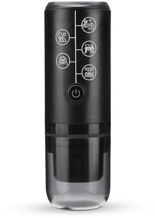 BENFUCHEN Macchina per caffè espresso portatile 3 in 1 senza funzione di riscaldamento, macchina per caffè espresso elettrica con ricarica di tipo C, mini caffettiera da 17 bar per N ESPRESSO