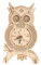 Fenteer 3D-Holzpuzzle-Eulenuhr, Eule, Schreibtischuhr, Ornament, kreative, praktische Tischdekoration, Geburtstagsgeschenk für Kinder