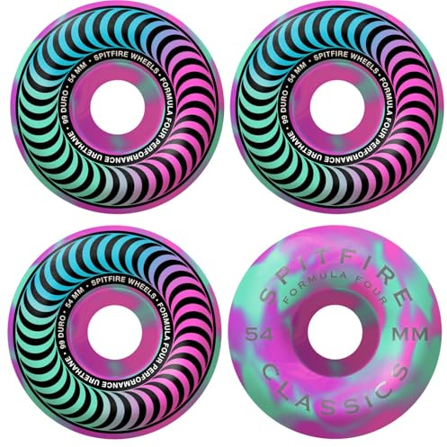 Spitfire F4 99A Classics Skateboard Rollen Pink/Blaugrün 54mm
