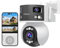 SRIHOME 8 MP PTZ Überwachungskamera, 2,4/5 GHz, WLAN, Dual-Band, mit mehreren Linsen, 170° Sichtfeld, IP-Kamera, unterstützt die Erkennung von Personen/Fahrzeugen/Pet, Nachtsicht, Bi-Audio