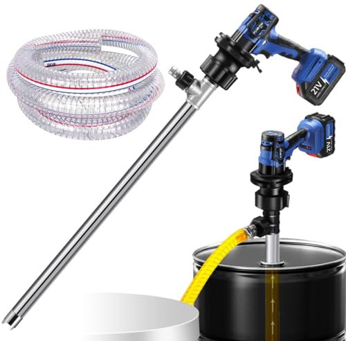 HMLSYZX Multipurpose Electric Fuel Transfer Pump, Portable Lithium Battery Inserted Barrel Pump, Adjustable Speed Diesel Transfer Pump, Liquid Transfer for High Viscosity Liquid