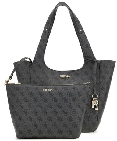 GUESS Calista 2 in 1 Tote Coal Logo