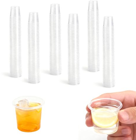 300 PCS Bicchieri Plastica 20 ml, Bicchierini Liquore Trasparenti 2 cl,