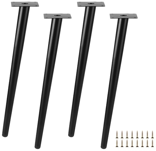 DBREAKS Lot de 4 Pieds de Meubles Réglables Inclinables 40cm INOX | Pour tables, canapés, chaises et armoires, montage facile, hauteur ajustable