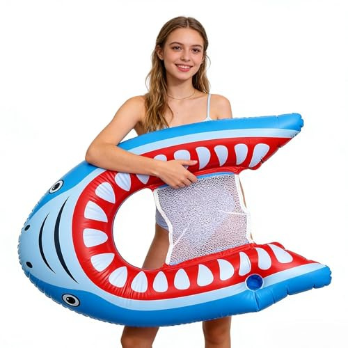 Schwimmbad Lounge für Erwachsene Shark Design Schwimmliege