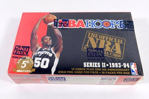 1993-94 NBA Hoops Series 2 - 1 versiegelte Box (36 Packs á 12 Basketball Karten) - Skybox II Factory Sealed