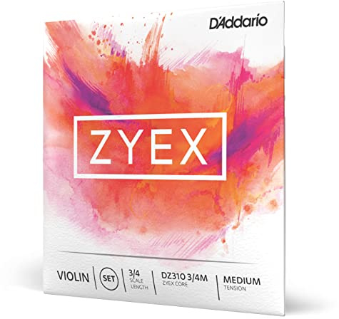 D'Addario DZ310-3/4M Zyex Violinen Saitensatz synthetische Faser 3/4 Medium