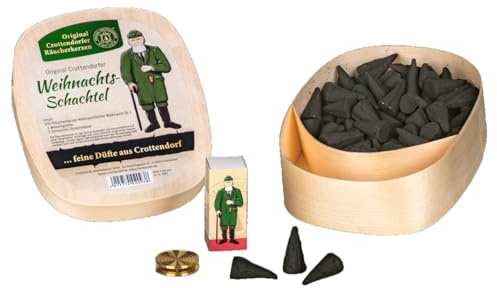 Crottendorfer Spanschachtel mit Räucherkerzen Weihrauchsortiment Erzgebirge