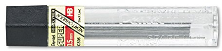 Pentel Thin Leads Tube Of 12 0.5Mm Hb