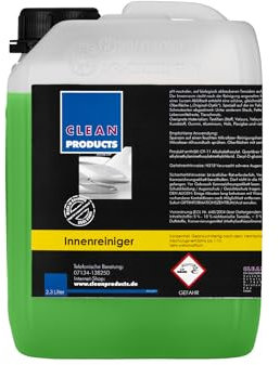 CLEANPRODUCTS Auto Innenraum Reiniger Konzentrat - 2,3 Liter - Mischung bis 1:10, für Stoff, Kunststoff, Gummi, Aluminium, Leder, Velours, Holz