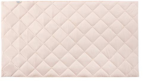 hauck Baby Spannbettlaken Bed Me 120x60 cm Spannbettuch für Reisebett Matratzen, Weiche Steppung, Elastischer Bund, 40 Grad Maschinenwäsche (Beige)