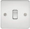 Knightsbridge FP2000PC FPAV2000PC Flat Plate 10A 1G 2 Way Switch-Polished Chrome