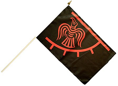 Flaggenfritze® Stockflagge Wikinger Odinicraven - 30 x 45 cm