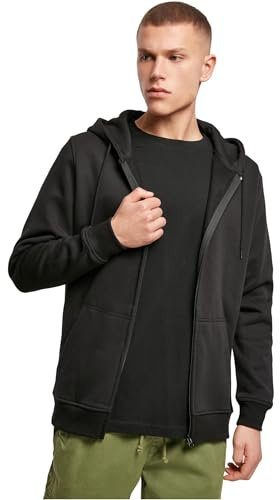 Build Your Brand Herren Kapuzenjacke Heavy Zip Hoody, lässiger Männer Kapuzenpullover mit Reißverschluss, Größen S - 5XL