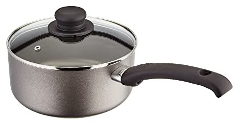 Judge Everyday 20cm Non-Stick Saucepan, 2.4L with Vented Glass Lid and Stay Cool Handle, Aluminium, Dishwasher Safe, Not Suitable for Induction Hobs, Compatible with All Other Hobs