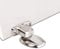 PHOEWON Strong Magnetic Door Stopper Metal Door Stop Heavy Duty Door Catch with 3M Self Adhesive Conceal Screws Floor Mounted, 2pcs,Silver