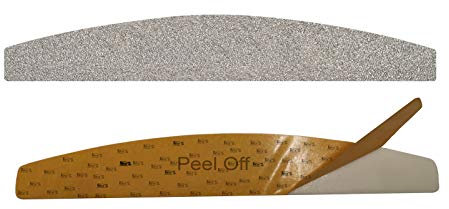 Metal Stainless Steel Half Moon Disposable Salon Nail File Emery (Refill pack of 10 150 Grit)