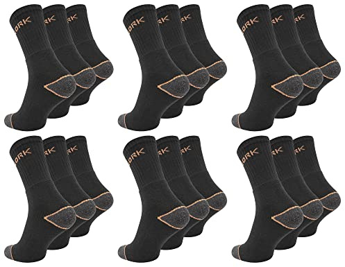 Paolo Renzo Arbeitssocken 3/6/12/18 oder 36 Paar - Robuste Atmungsaktive Work Socks für Herren und Damen - Berufssocken - OEKO-TEX Standard 100