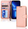 TECHGEAR iPhone 13 Pro Leather Wallet Case, Flip Protective Case Cover with Wallet Card Holder, Stand and Wrist Strap - Rose Gold PU Leather with Magnetic Closure Designed for iPhone 13 Pro 6.1