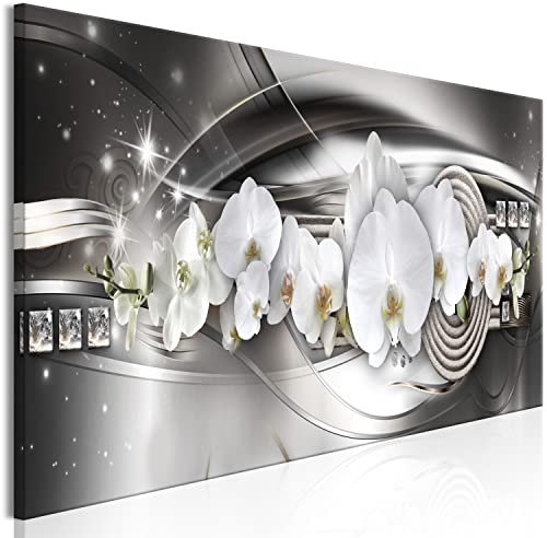 murando Acrylglasbild Orchidee 135x45 cm 1 Teilig Wandbild auf Acryl Glasbilder Kunstdruck Moderne Acrylglas Platte Wanddekoration Geschenke Heimdekoration Glasbild Blumen Zen Ornament Diamant