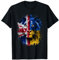 Vintage UK & Ukraine Flag Lion Face Ukrainian Britain Roots T-Shirt