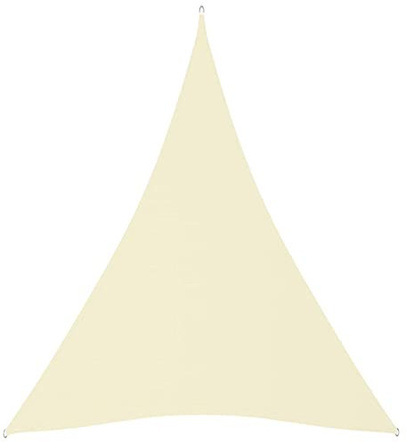 vidaXL Sonnensegel Oxford-Gewebe Dreieckig 3x4x4 m Cremeweiß