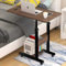 BAKAJI Scrivania Tavolo da Lavoro Porta Pc Computer Altezza Regolabile Tavolino Letto Divano con Piano e Ripiano Inferiore in Legno MDF Struttura Metallo Design Moderno 60 x 40 x 86 cm (Noce)